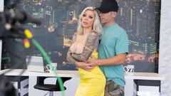 Big boobs blonde chooses to fuck in the studio
