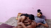 Sexy Indian teen reverse rides dick during homemade cam show