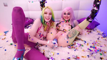 Lesbian girls provide excellent webcam moments in their OF show