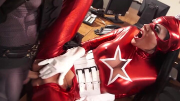 Deep pussy latex fantasies in Avengers sex parody