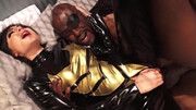 Latex girl getting fucked by that big dark dick