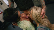 Blonde babe and an Arab slut are working for a facial