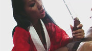 Japanese Asa Akira devours cock in supreme handjob XXX perversions