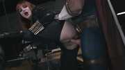 Bitches swap monster dicks in loud Marvel foursome