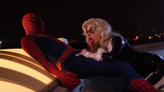 Black Cat getting fucked by Spider-Man in a parody