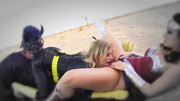 Anal and oral sex for two horny chicks in superhero suits