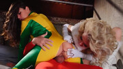 XXX parody of a comic book story gives us a threesome