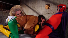 XXX parody of a comic book story gives us a threesome
