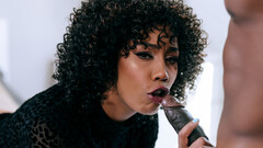 Black beauty takes black cock in her eager hole
