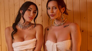 Stacked chicks get cum on her tongues after a foursome