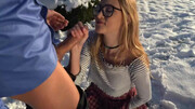 Insanely hot blonde teen going crazy on that big dong