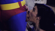 Latina babe gets fucked by Superman and soaked in fresh cum