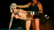Strong outdoor backyard sex for thin Kleio Valentien