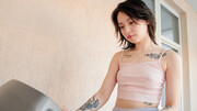 Karolina Geiman plays with her soft muff in excellent solo perversions
