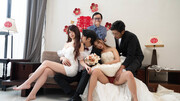 Cucking the groom on the wedding night after a wild day