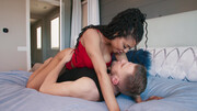 Black Kira Noir tries anal with her hot cousin