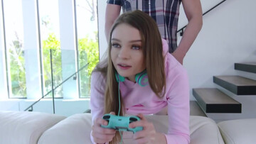 Gamer gal is going to worship his meaty boner