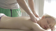 Petite blonde enjoys erotic massage and missionary in hot manners