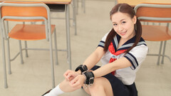 Cute teen Shizuku Hatano got tied up in the classroom