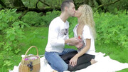 Picnic fuck with a curly haired blonde amateur