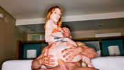 Skinny redhead in her fresh 20s gets ass gaped by a monster dick