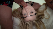 Restless blowjob grants nerdy blonde teen fresh sperm on face