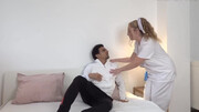 Russian blonde with big ass pulls down panties to fuck in serious POV rounds
