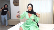 Arab woman with huge naturals sucks dick like a pro