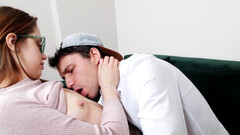 Redhead reaches insane orgasm after she fucks like a tramp