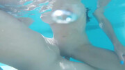 Underwater fuck with a big boobs brunette babe