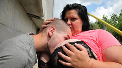 Fat MILF get her huge ass rimmed and her mouth fucked