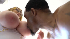 Voluptuous MILF throats black dick wet and lets it damage her fine cunt