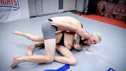 Wrestling hardcore with mature blonde Bree Austin