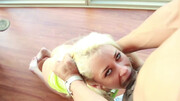 Stunning young blonde gets intimate and soaked in sperm
