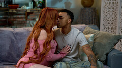 Curvy redhead stepmom takes her stepson's BBC