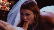 Gothy fuck scene with a redheaded bride and eyepatch guy