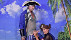 Pirate cosplay fuck with a skinny MILF stunner